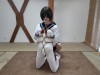 【鹿角与猫爪】《雌堕的舞蹈生Ⅱ》今天训练任务是：并肘半吊，握拳包手防止挣脱，保持垫脚站立，弓足训练。菱形紧缚，外加股绳勒紧让叽叽保持兴奋。此次训练需佩戴5.5cm的大口球，加...