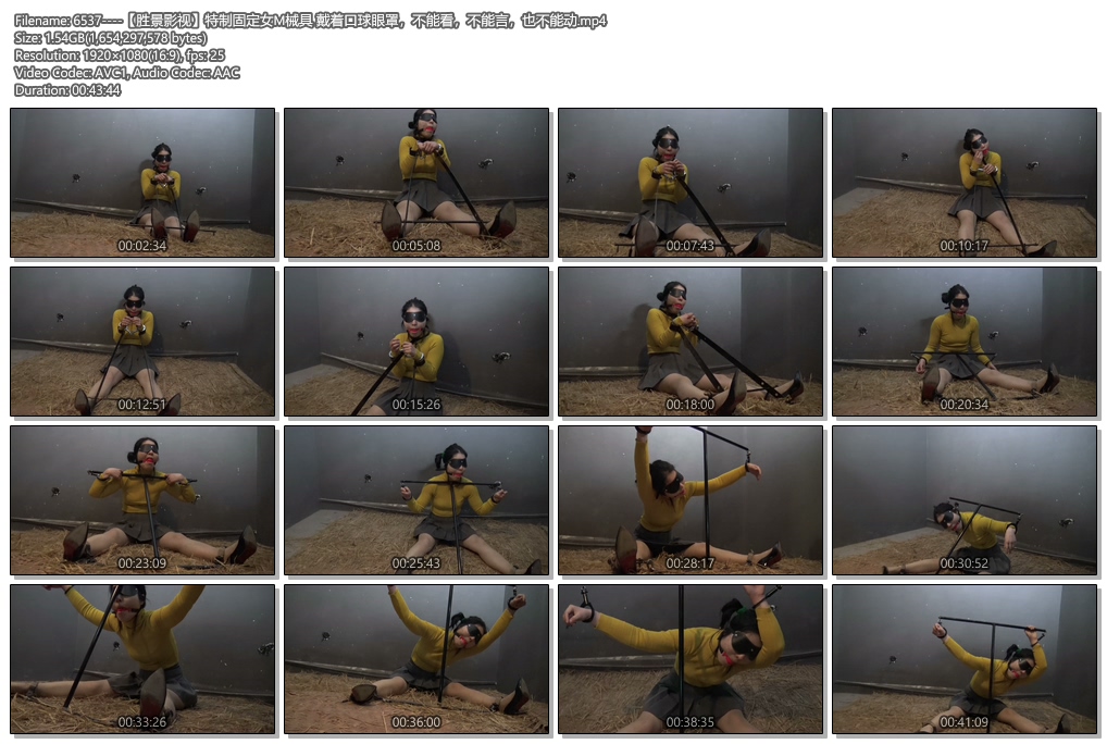 6537----【胜景影视】特制固定女M械具 戴着口球眼罩，不能看，不能言，也不能动.jpg