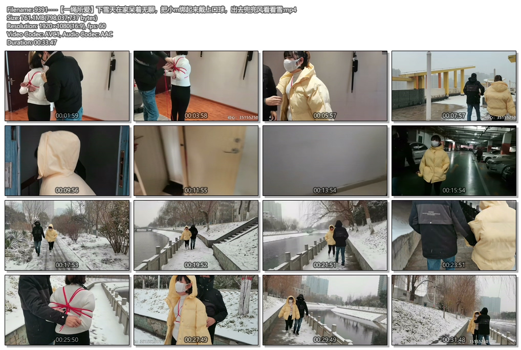 9391----【一绳所爱】下雪天在家呆着无聊，把小m绑起来戴上口球，出去兜兜风看看雪.jpg