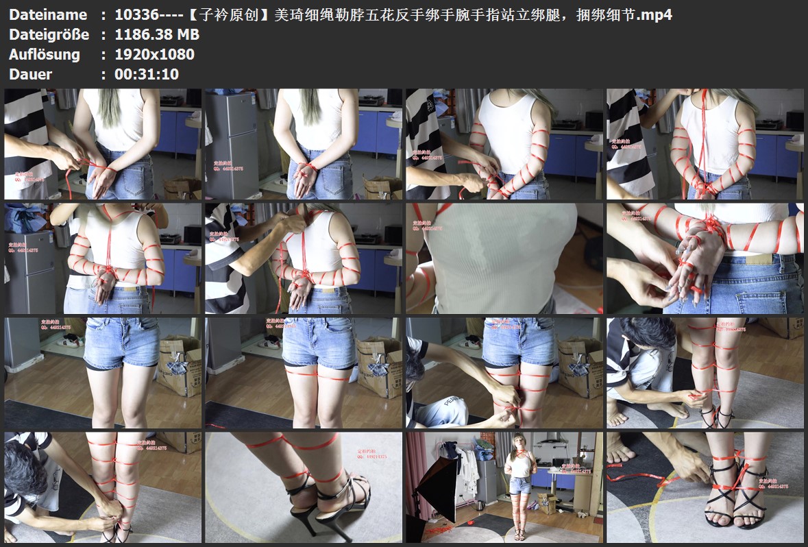 10336----【子衿原创】美琦细绳勒脖五花反手绑手腕手指站立绑腿，捆绑细节.jpg