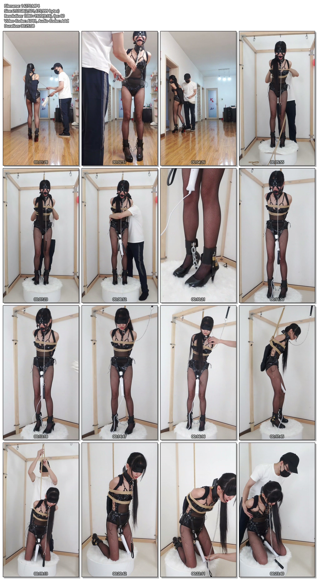 14270----【冷与贝】皮革特辑，黑色皮衣 网袜的组合搭配高跟鞋，单手套，皮具脚铐，高.jpg