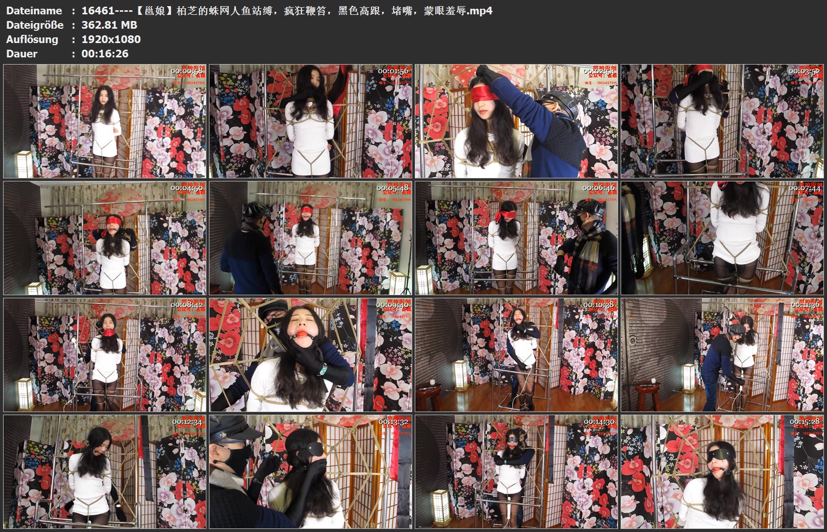 16461----【邕娘】柏芝的蛛网人鱼站缚，疯狂鞭笞，黑色高跟，堵嘴，蒙眼羞辱.jpg