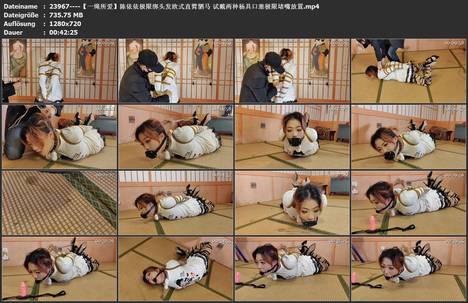 23967----【一绳所爱】陈依依极限绑头发欧式直臂驷马 试戴两种杨具口塞极限堵嘴放置.jpg