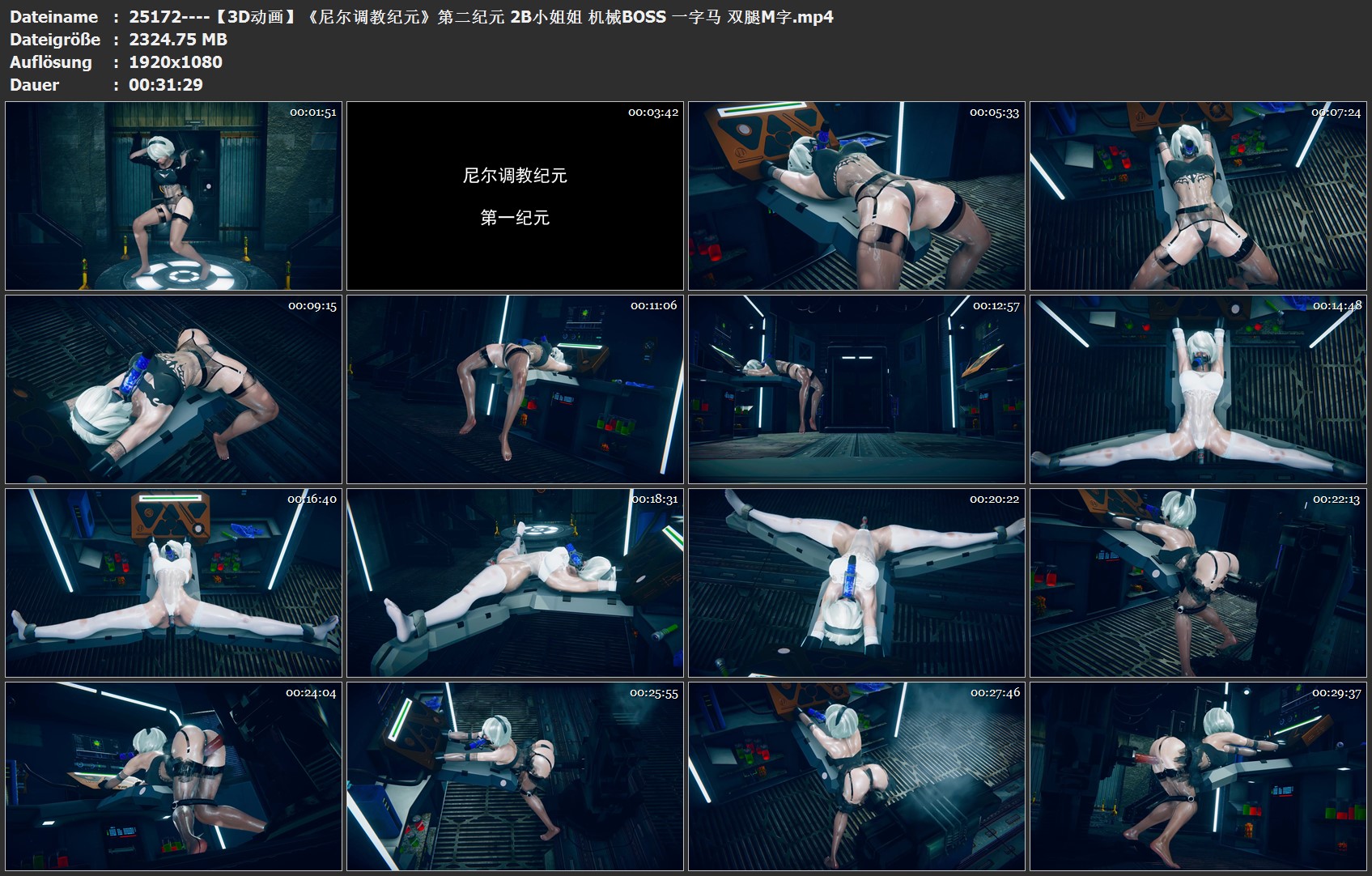 25172----【3D动画】《尼尔调教纪元》第二纪元 2B小姐姐 机械BOSS 一字马 双腿M字.jpg