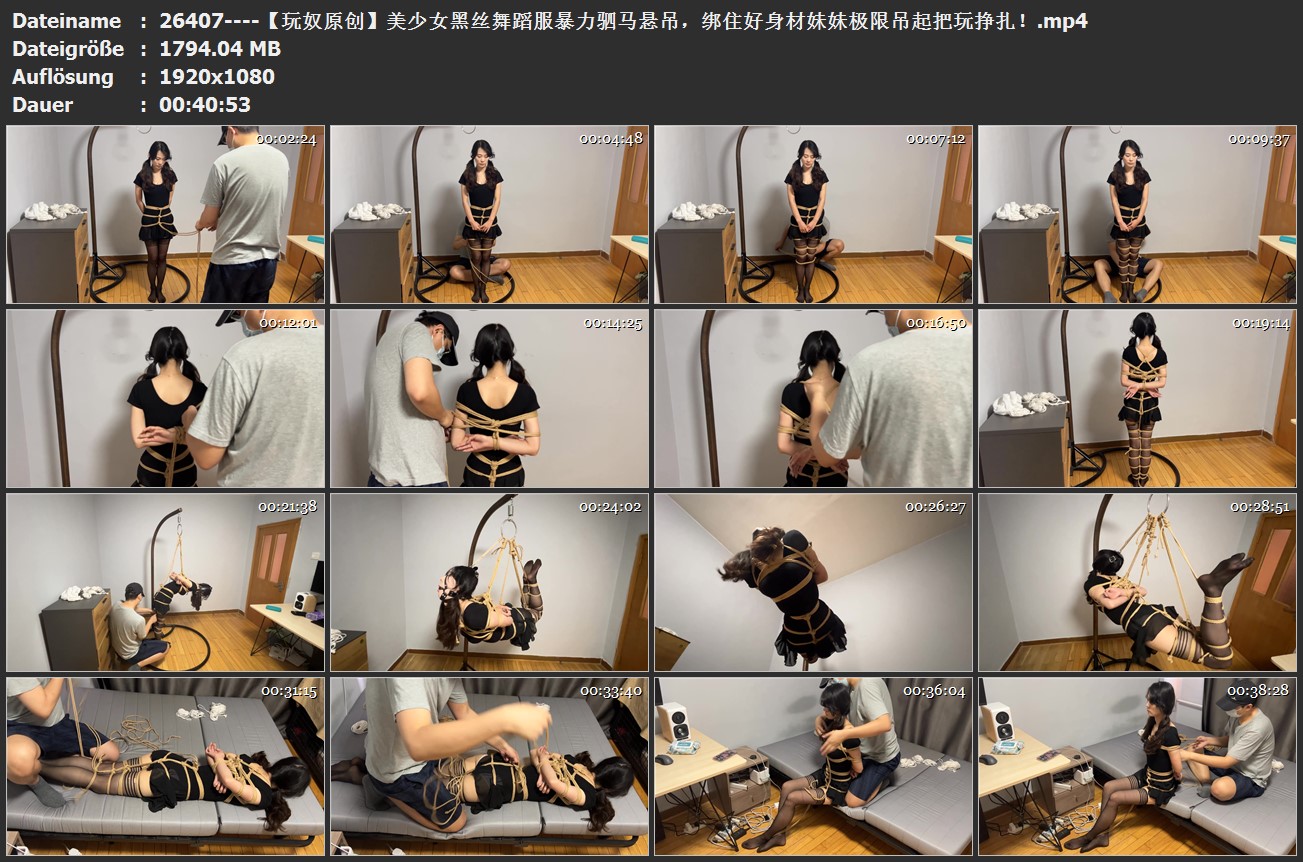 26407----【玩奴原创】美少女黑丝舞蹈服暴力驷马悬吊，绑住好身材妹妹极限吊起把玩挣扎！.jpg
