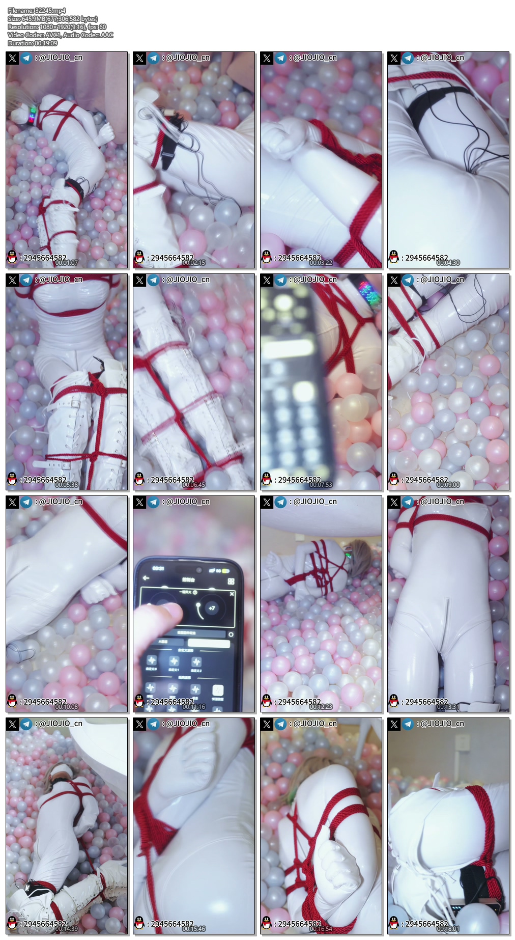 32245----【JIOJIO】乳白全包PU紧身衣白长靴3 海洋球放置挣扎翻滚 日式TK直腿后驷马 .jpg