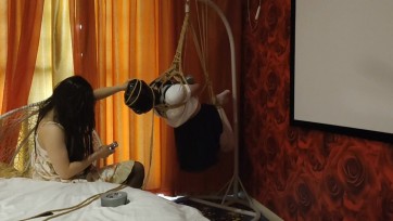 【小c自缚】伪娘吊缚 脖套