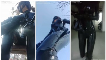 【waprophet】1.5小时超长外出只穿胶衣外出横穿马路，路人注视，路边 45厘米gang塞，地下车库zi慰高chao拔出