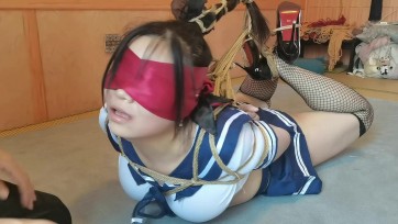 【一绳所爱】姜晓岚学生装极限驷马教训