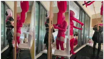 【灵宁】双伪娘调教00--红x黑 （露脸噢）