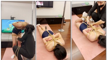 【麦子呀】【妻奴麦子】全程后傅，强制高X，驷马捆绑调教