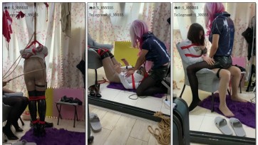 【灵宁】高跟靴皮裙吊缚 颜面骑乘 黑丝舔脚 榨米青