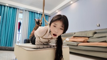 【李大侠原创】绳模小夏魔鬼训练之压舌口塞