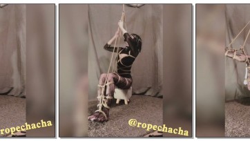 【ropechacha茶茶】【蕾丝丝袜】【舞蹈服】茶茶的强制自吊缚 吊腿自缚 qiangzhi、累瘫~下集~