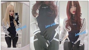 【Lustdoll】油光布多层头套+避孕套语言调教版（花絮版）