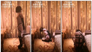 【一只萌熊】单手套高跟自缚折磨