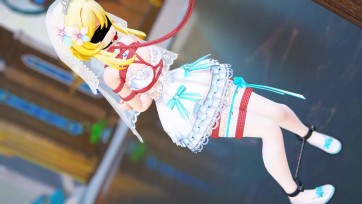 【3D动画】【原神拘束】荧穿着婚纱被绑了