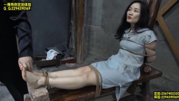 【一绳有你】【秋怡就义】被特务汉奸老秃抓捕的小怡双手吊起吊打老虎凳折磨致死后又摆弄