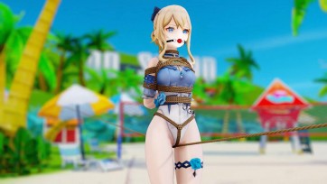 【3D动画】【原神拘束动画】高叉泳装琴走绳，吊缚，坐缚