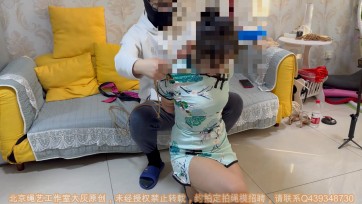 【北京绳艺馆】绿旗袍后手观音肉丝高跟驷马 上