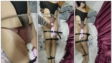 【日月明工作室】被捆绑的媳妇震动使她骚骚的扭动