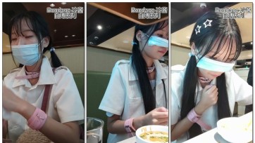 【Bondage-冷酱】冷酱双马尾t桖牛仔短裤自缚龟甲带皮手铐脚铐吃海底lao