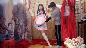 【莉雅】可可樱调教记录 SP、鞭子、侧吊、一字马单腿吊、口球、紧缚