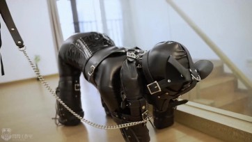 【闪闪工作室】新妹子！娇小可爱的全包紧身衣人形犬+充气口塞+开口器