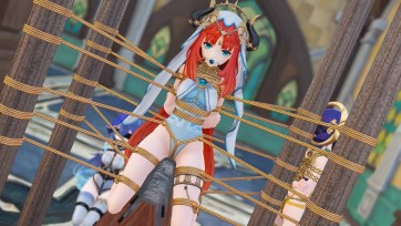 【3D动画】【原神】妮露金色绳子捆绑