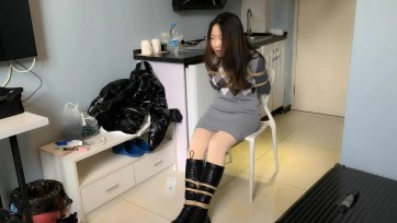 【JS】新模【七穗】首次捆绑体验 长靴 日式 女女绑