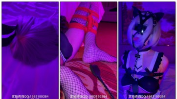 【JIOJIO】兔女郎服务员制服 绑架 红绳紧缚 直臂 M腿 拘束带 强G 放置 鞭打 调教