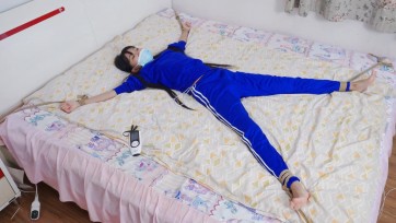 【冷与贝】冷酱蓝色学生运动服跳绳捆绑+大字捆绑