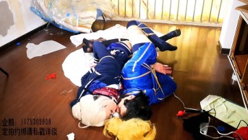 【莉雅】【莉雅的紧缚实验】X毛和黑X毛 COSPLAY 双人共用口球初体验【假毛掉了勿怪】