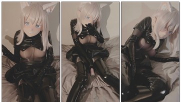 【柚希の香り】kigurumi漆皮傲嬌貓娘 嗡嗡棒