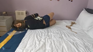 【JS】妙彤 五花大邦+超紧驷马+布条蒙嘴+仙女棒GC