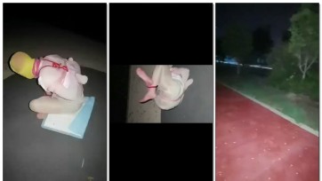 【媚娘工作室】路边公园，人行道遛弯