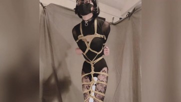 【ropechacha茶茶】【蕾丝丝袜】【舞蹈服】茶茶的强制站立自吊缚~上集~