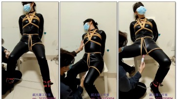 【弑天屠工作室】萍萍长靴胶衣性感妩媚 痴女女王 全身黑色胶衣