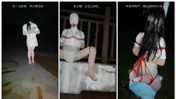 【媚娘工作室】户外渐变粉色丝袜调教