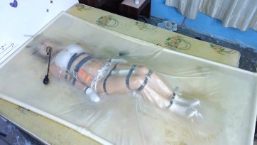 【樱束众筹】真空系列第十二期《抖音主播小乔首尝真空床》当红抖音主播小乔体验极限负压抽空真空床跳D内塞 棒棒加持多次G潮！口塞充气抑制！电流夹击！