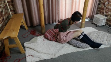 【随心原创】媛媛 毛衣 短裙 眼罩 口球 五花驷马紧缚挣扎