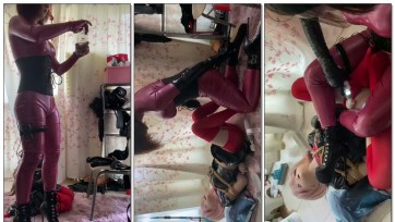 【灵宁】乳胶女王 黑JK娃娃密接~ 【捆绑】【口J】