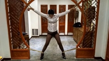 【随心】玫瑰露 三种姿势捆绑 柔韧性很好的妹子